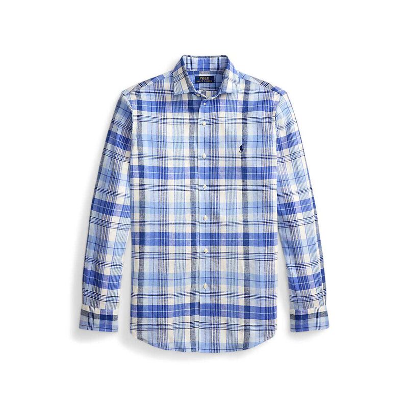 Polo Ralph Lauren Custom Fit Plaid Linen-Blend Shirt image number 2
